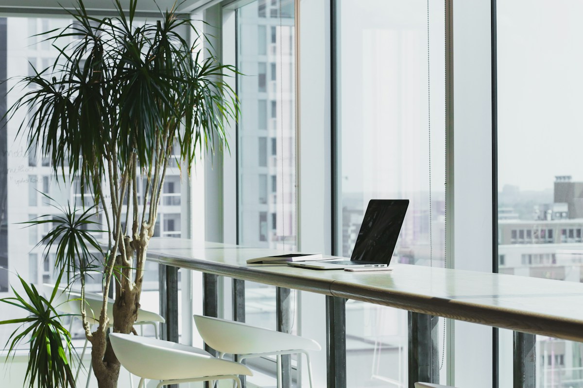 Modern corporate facilities and operations floor